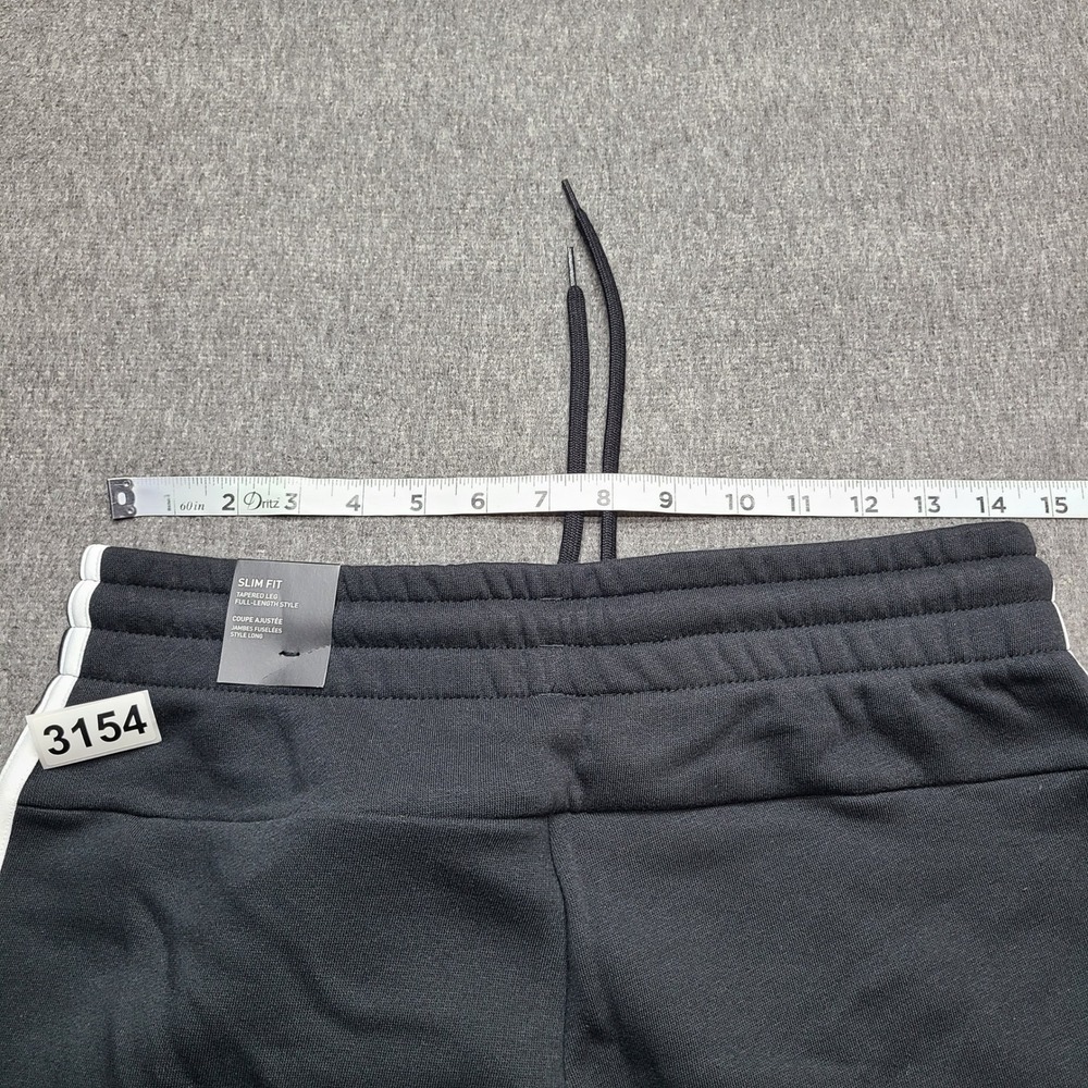 Adidas Essentials 3-Stripes Fleece Pants Womens S Black NEW HZ5753 Slim Fit - Picture 7 of 10